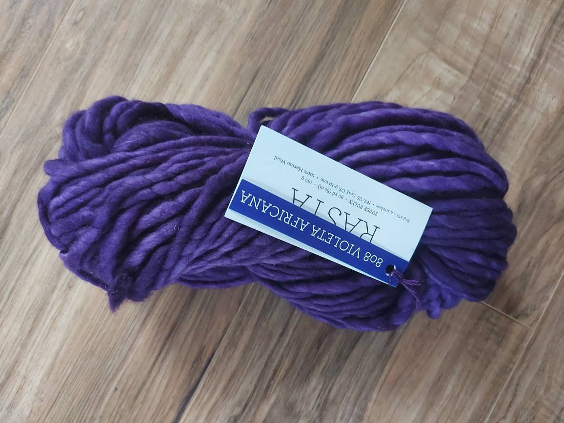 Malabrigo Rasta VIOLETA AFRICANA 100% Merino Wool | Hand Dyed | Single ply | Slightly felted | 150 gram skeins