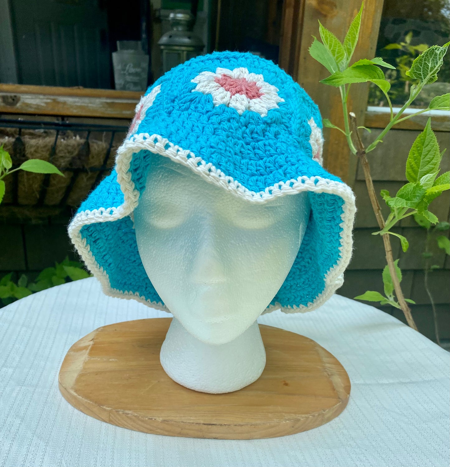 Granny Square Crochet Bucket Hat - Adult