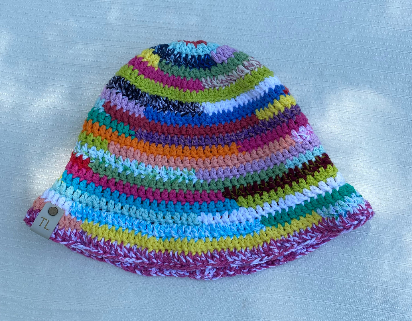 Summer Festival Hat- 100% Cotton Adult Crochet Bucket Hat