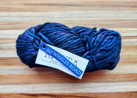 Malabrigo Rasta WHALES ROAD 100% Merino Wool | Hand Dyed | Single ply | Slightly felted | 150 gram skeins