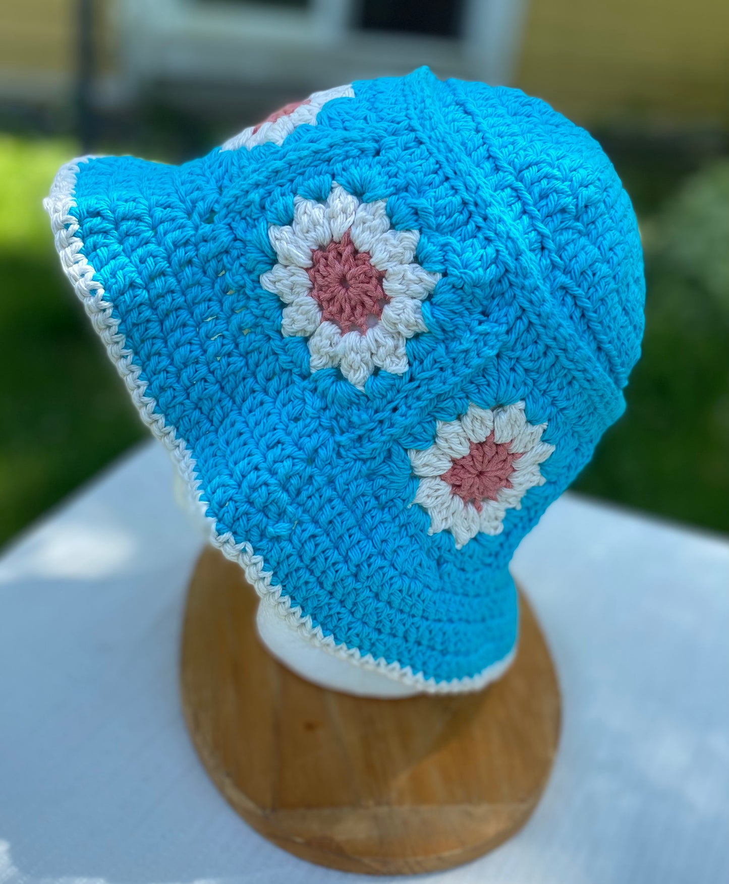 Granny Square Crochet Bucket Hat - Adult