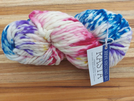 Malabrigo Rasta Pintada UNICORN BARK 100% Merino Wool | Hand Dyed | Single ply | Slightly felted | 150 gram skeins