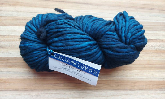 Malabrigo Rasta AZUL PROFUNDO 100% Merino Wool | Hand Dyed | Single ply | Slightly felted | 150 gram skeins