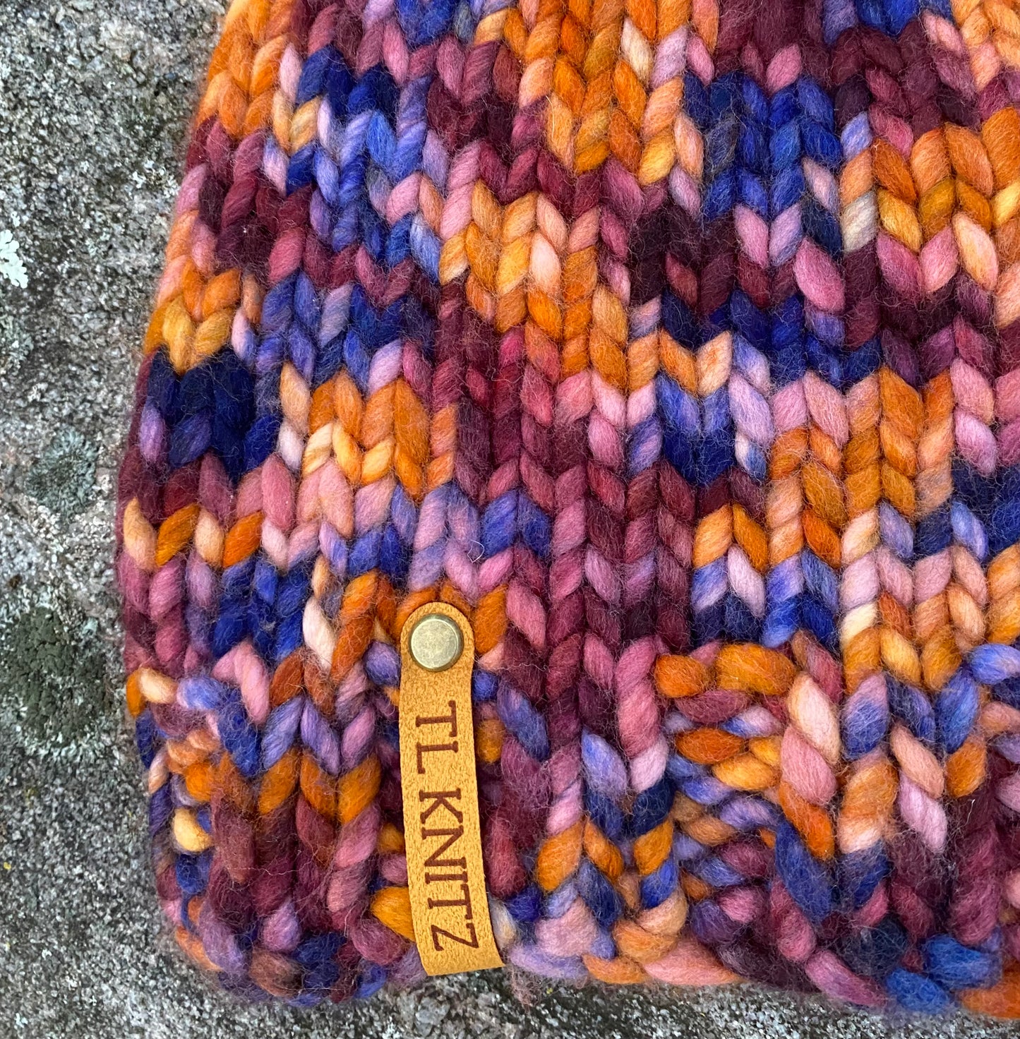 Adult Hand Knit Toque - XILOFONO 100% Luxury Merino Wool Slouchy Winter Hat with Faux Fur Pompom